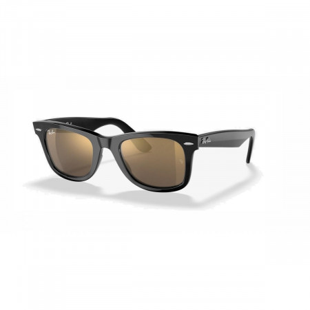 Ray-Ban 0RB2140 - WAYFARER EXCLUSIVE - BLACK/GOLD MIRROR - 50