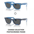 Occhiali da Sole Ray-Ban 0RB2140 - WAYFARER CHANGE COLLECTION - 1409B1 - PHOTO STRIPED BLUE/DARK GREY - 50